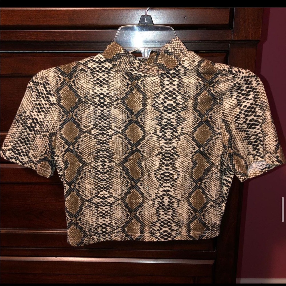 Shein Snakeskin Crop Top